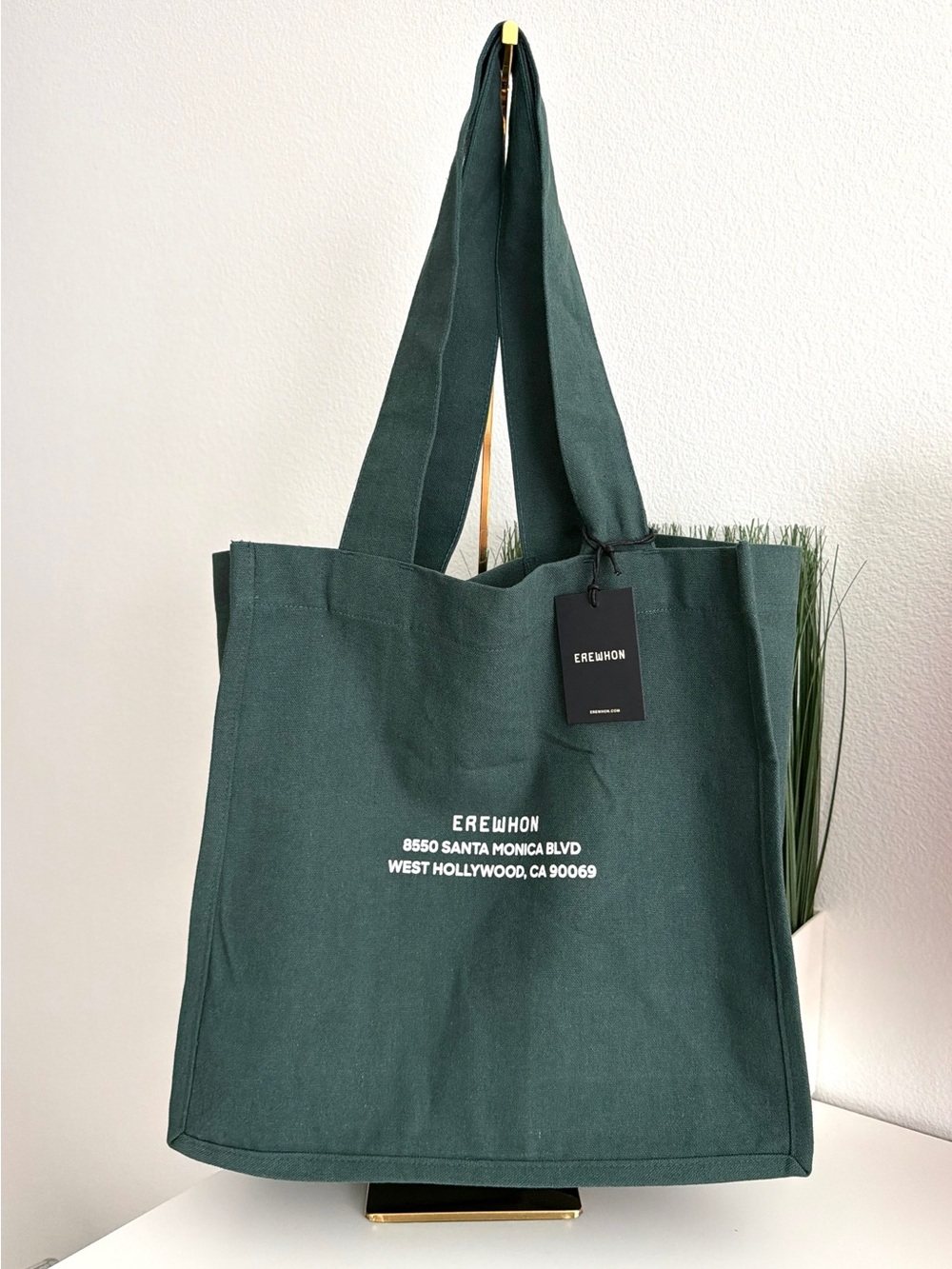 NEW Erewhon West Hollywood WEHO Dark Green Shopper Tote Bag